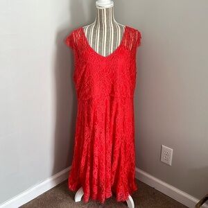 Torrid Coral Lace Dress Size 3X